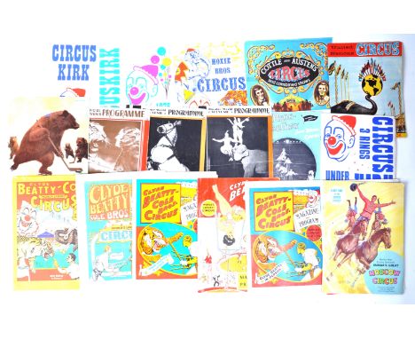 Circus Programmes - a large collection of original vintage 1930s to 1980s Circus programmes. Includes' Moscow Circus (First t