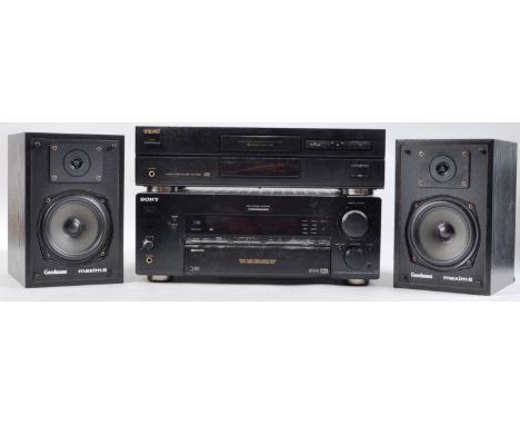 Hi - Fi - A two part stacking music system comprising of a Teac Compact Disc Player CD - P3500 having a 20-BIT/8 times oversa