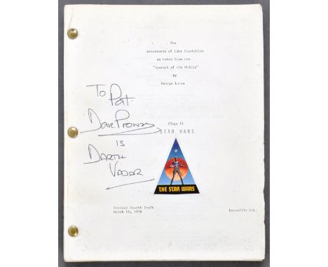 Star Wars (1977) - a rare production used script for ' The Adventures Of Luke Starkiller As Taken From The Journal Of The Whi