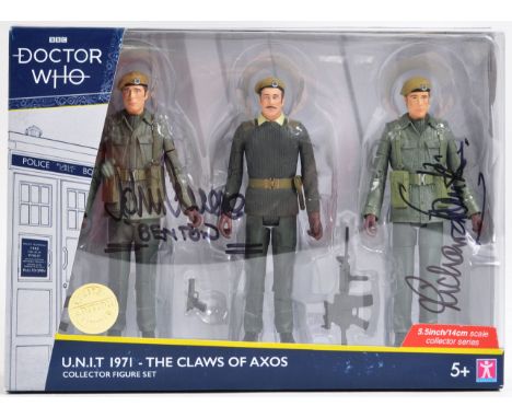 Doctor Who - John Levene (Sergeant Benton) and Richard Franklin (Capt Yates) - autographed Character made Doctor Who ' Unit 1