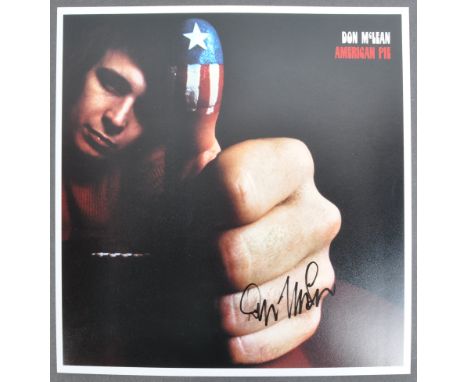 Don McLean - American Singer / Songwriter - rare ' American Pie ' album cover 10x10" photograph. Neatly signed / autographed 
