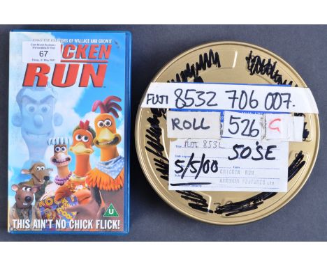Aardman Animations - Chicken Run (2000) - an original production used film can labelled ' Chicken Run - Aardman Animations ',