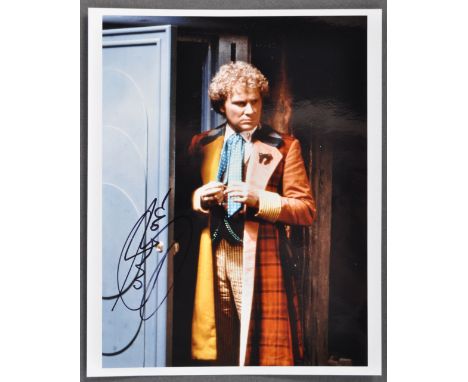 Doctor Who - Colin Baker (Sixth Doctor) autographed 8x10" photograph from Dr Who. Signed by the actor in black ink to a light