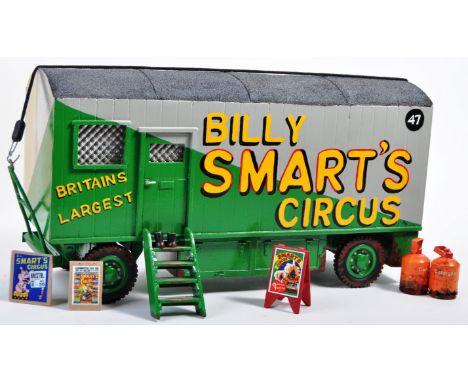 Billy Smarts Circus - a charming hand made 1/16 scale Billy Smart's Circus related showman's caravan vehicle. Painted in typi