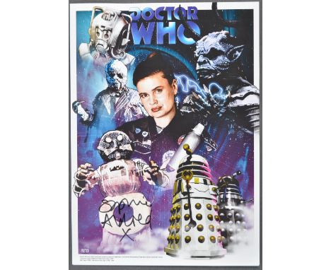 Doctor Who - Sophie Aldred (Ace) - a signed autographed 12x8" mini poster montage photograph. Autographed in black ink to a l
