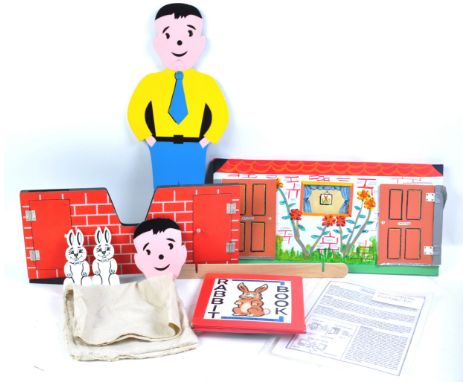 Magic Tricks - a collection of x4 assorted Magicians wooden magic trick sets comprising x3 disappearing Rabbit Run tricks all