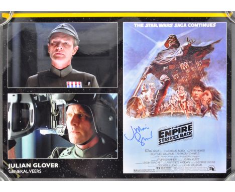 Star Wars - Julian Glover - General Veers - a large 16x12" colour montage photograph from The Empire Strikes Back. Signed in 