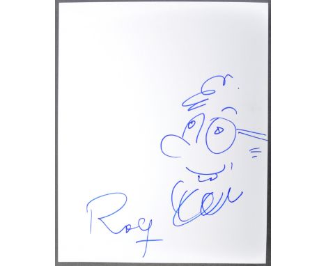 Rolf Harris - Presenter, Artist and Singer / Songwriter - a hand drawn ' Rolfaroo ' sketch self portrait of Harris in typical