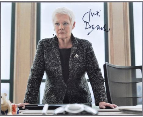 Dame Judi Dench - English Actress &amp; Author - impressive signed 8x10" colour photograph of Dench as M in the James Bond fr