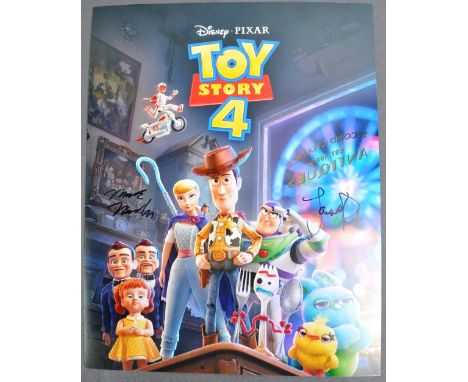 Toy Story 4 (2019) - 11x14" colour photographic movie poster signed by the film's producers Mark Nielson and Jonas Riveria. B