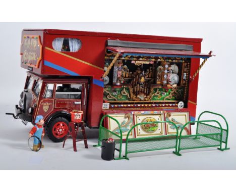 A beautiful hand made 1/16 scale Circus / Fun Fair ' Fair Organ ' AEC truck / wagon. Painted in traditional livery with sign 