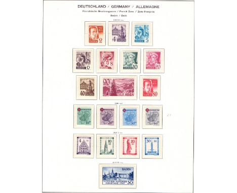 STAMPS GERMANY : Mostly mint collection on printed album pages with many good sets and appears complete. Incl. 1945-46 AM Pos