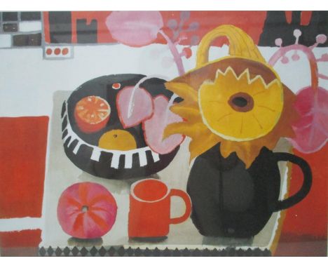 Mary Fedden (1915-2012) The Orange Mug 1996, a limited edition print signed and numbered 47/550 in pencil to lower margin, BO
