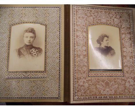 LEATHER BOUND LATE VICTORIAN/EDWARDIAN PORTRAIT PHOTOGRAPH ALBUM - BINDER AND SPINE A/F