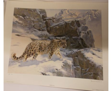DONALD GRANT LIMITED EDITION SIGNED PRINT UN- FRAMED SNOW LEOPARD
