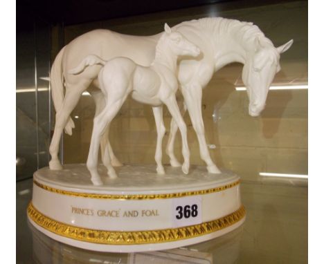ROYAL WORCESTER PRINCES GRACE AND FOAL MODELLED BY DORIS LINDNER, NUMBER 56