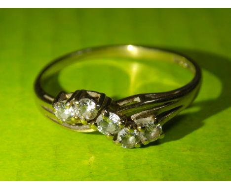 9CT GOLD CZ RING SIZE K 1.2G APPROX