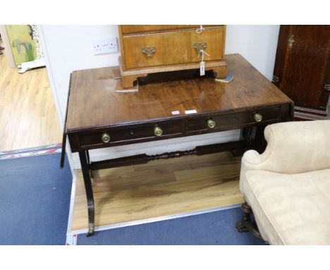 A Regency mahogany sofa table W.110cm