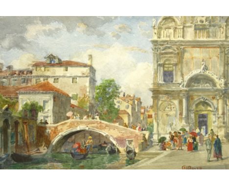 R S Mayer (British exh.1911-1930): 'Scuola di San Marco Venice', watercolour signed and dated '23 with monogram 18.5cm x 27.5