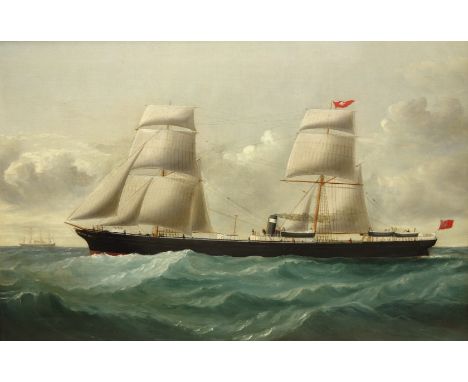 Charles Ogilvy (British 1832-1890): Steamship 'Isis' - Ship's Portrait, oil on canvas signed and dated 1877, 49cm x 75cm Prov