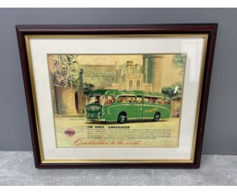 Framed The duple “ambassador” coach print 52cm x 44cms