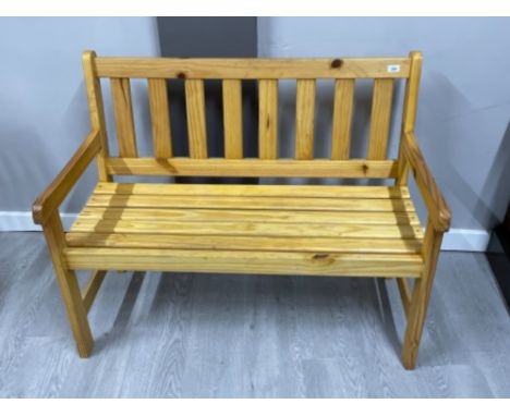 Pine bench in good condition 122cms wide