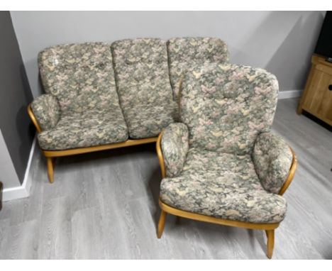 Ercol blonde sofa suite