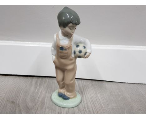 Nao by lladro figure 1068 wanna play boy with ball