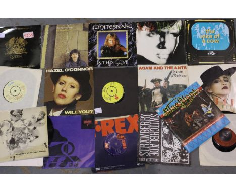 Seventeen Rock singles including Queen. UK P&amp;P Group 2 (£20+VAT for the first lot and £4+VAT for subsequent lots) 
