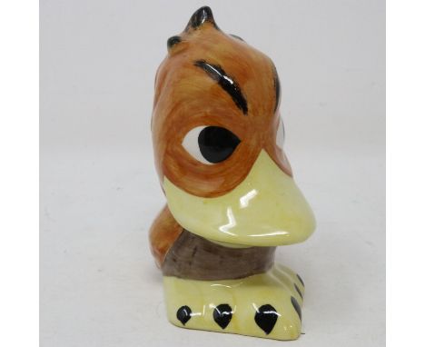 Lorna Bailey figurine, Quackers The Duck, no cracks or chips, H: 10 cm. UK P&amp;P Group 1 (£16+VAT for the first lot and £2+