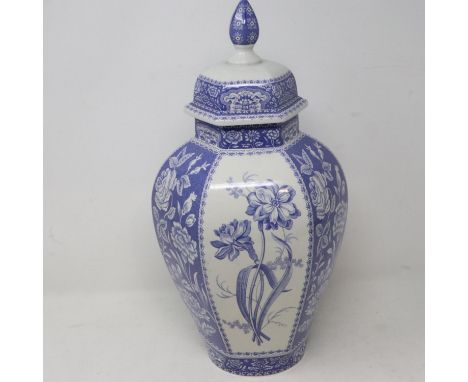 Spode Signature Collection floral jar, 509/750, no cracks or chips, H: 42 cm. UK P&amp;P Group 3 (£30+VAT for the first lot a