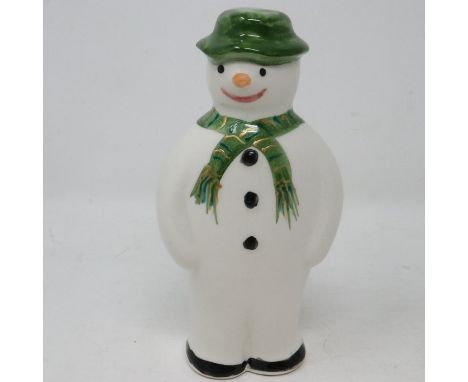 Anita Harris snowman, signed in gold, no cracks or chips, H: 17 cm. UK P&amp;P Group 1 (£16+VAT for the first lot and £2+VAT 