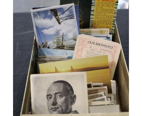 Approximately 600 Victorian and later postcards and greetings cards, including photographic and embroidered examples. P&amp;P