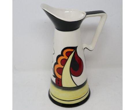 Lorna Bailey jug in the Ravensdale pattern, crazing throughout but no cracks or chips, H: 28 cm. UK P&amp;P Group 2 (£20+VAT 