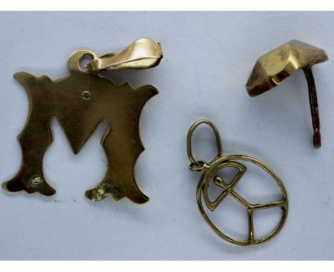 Mixed gold scrap including 9ct and 14ct, combined 1.3g. UK P&amp;P Group 0 (£6+VAT for the first lot and £1+VAT for subsequen