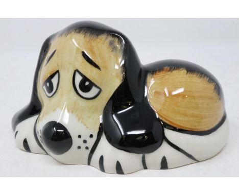 Lorna Bailey dog, Dozy, no cracks or chips, L: 13 cm. UK P&amp;P Group 1 (£16+VAT for the first lot and £2+VAT for subsequent