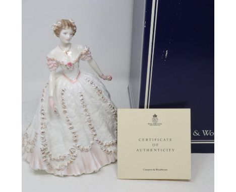 Limited edition Royal Worcester figurine, Sweetest Valentine, 5742/12500, with CoA and box, no cracks or chips, H: 21 cm. UK 