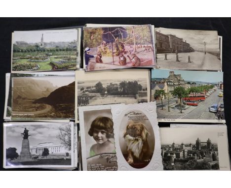 280 mixed mainly topographical postcards. UK P&amp;P Group 1 (£16+VAT for the first lot and £2+VAT for subsequent lots) 