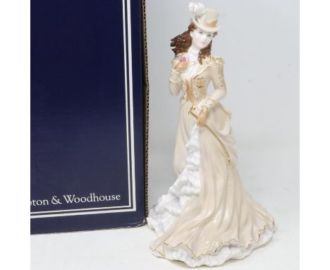 Limited edition Coalport figurine from the La Belle Epoque Range, Helena, 66/12500, boxed, no cracks or chips, H: 22 cm. UK P