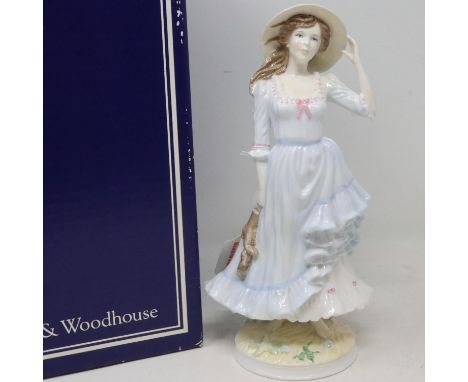 Limited edition Royal Worcester figurine, Summer, 3264/7500, boxed, no cracks or chips, H: 23 cm. UK P&amp;P Group 2 (£20+VAT