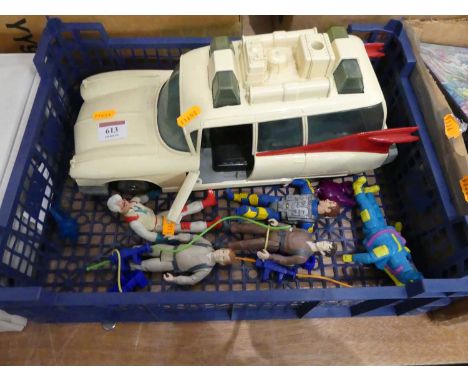 A 1980s Columbia Pictures Kenner Ecto Ghostbusters vehicle, together with a quantity of original action figures, monsters, et