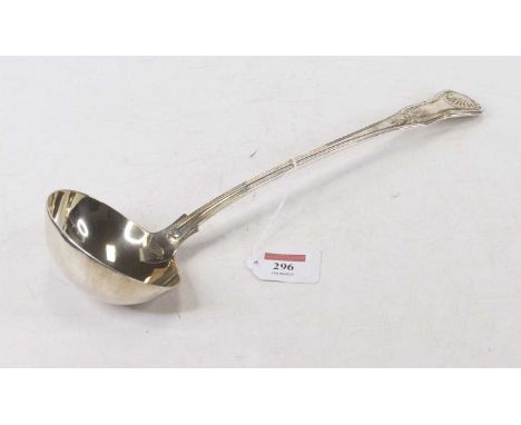 A William IV silver soup ladle in the Kings pattern, maker WE London 1836 9.7oz length 36cm