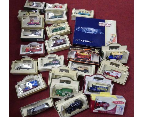 A collection of diecast model vehicles to include Lledo Days Gone