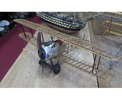 A Hasegawa 1/16 scale model of a Sopwith Camel F1 aircraft