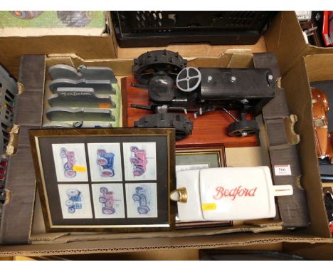 A collection of mainly tractor and commercial related collectables, to include a Border Fine Arts Massy Ferguson tractor, toa