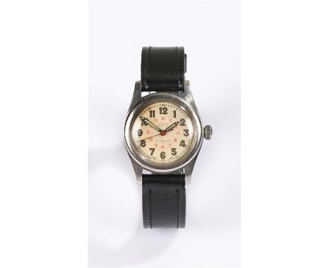 Solar Aqua gentleman's wristwatch, the signed dial with Arabic numerals, outer minutes track and inner 24 hour numerals, scre