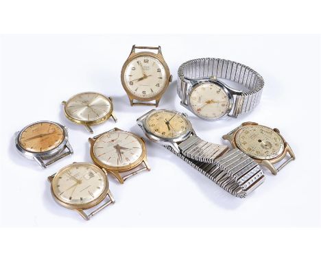 Eight gentlemen's wristwatches, including Rotos, Gudax, Expert etc., manual and automatic movements, (8)