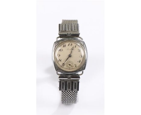 Doric gentleman's wristwatch circa 1930's, the signed dial with Arabic numerals, subsidiary seconds dial, manual wound, the c