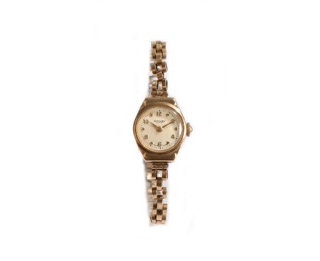 Rotary ladies 9 carat gold cased wristwatch the signed dial with Arabic and heart shaped numerals, manual wound, on a 9 carat