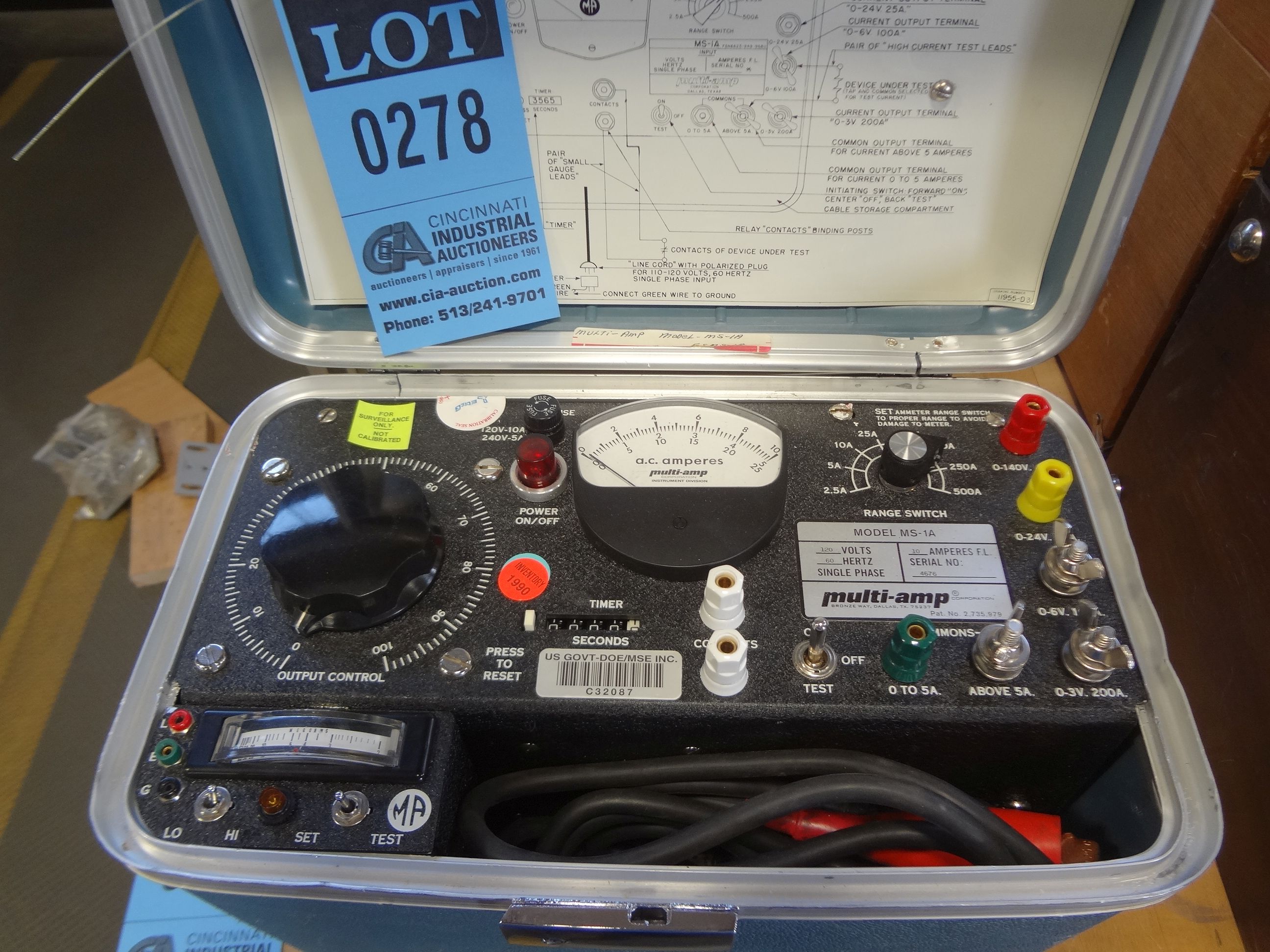 MULTI-AMP MODEL MS-1A AMP TEST METER